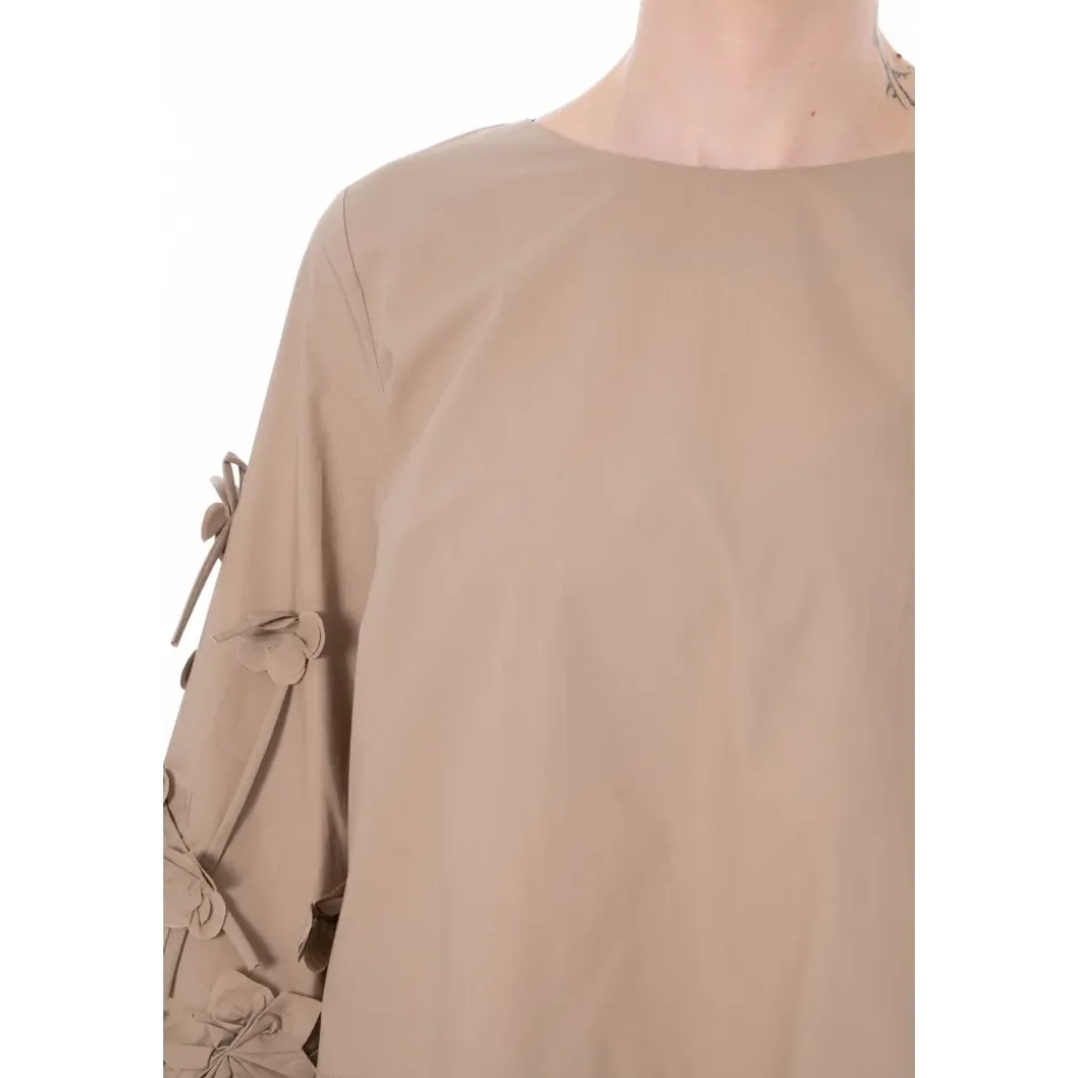 Flower Applique Oversize Tee