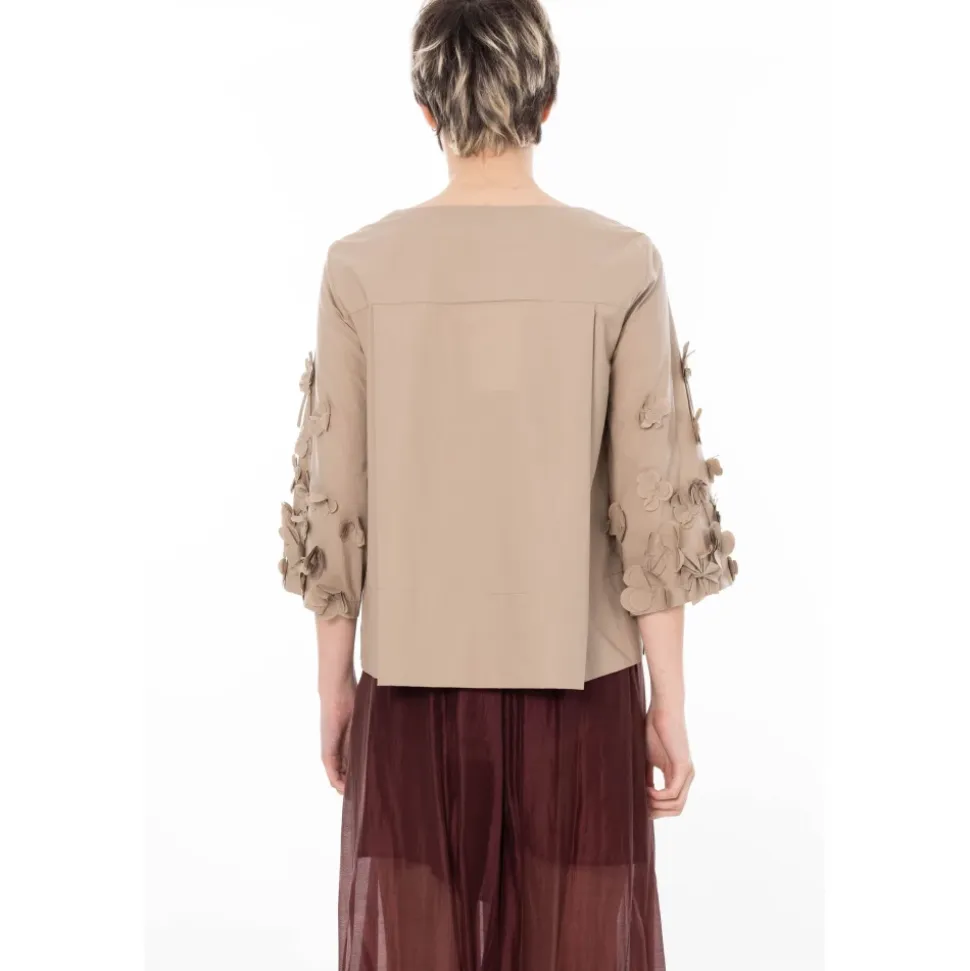 Flower Applique Oversize Tee