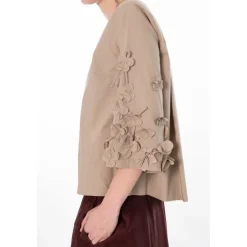 Flower Applique Oversize Tee