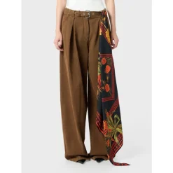 Fular de Twill de Viscosa con Estampado de Logotipo