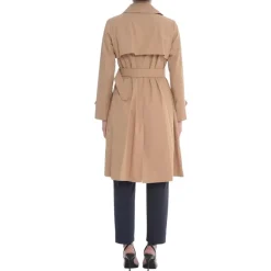Gabardina Camel de Algodón Doble Botonadura
