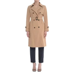 Gabardina Camel de Algodón Doble Botonadura