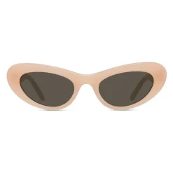 Gafas de sol ovaladas rosas con lentes marrones
