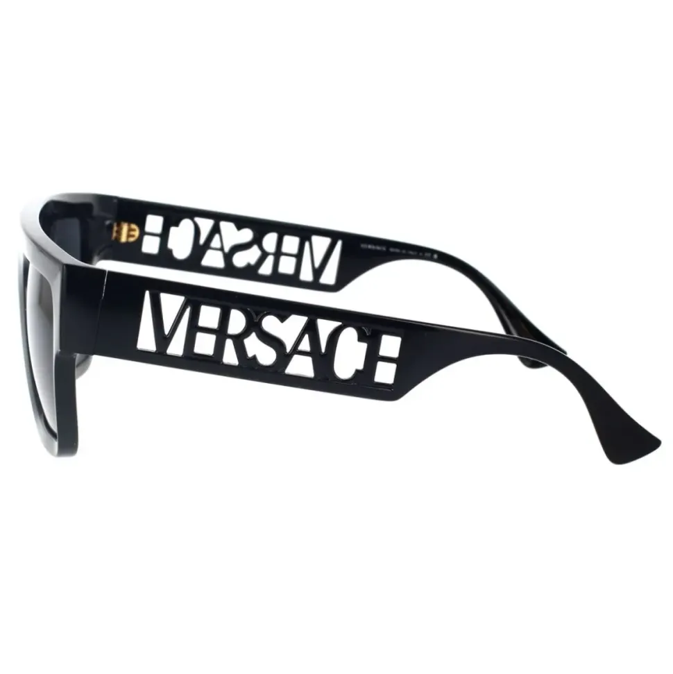 Gafas de Sol Rectangulares Montura Gris Oscuro