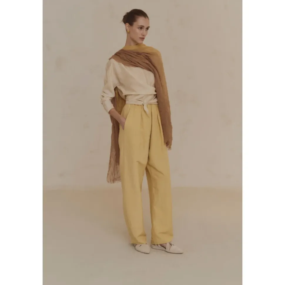 Glow, foulard bicolor nude y miel-