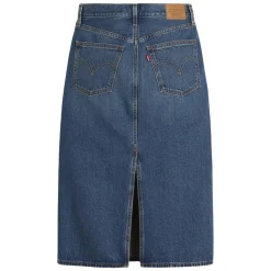 High Rise Back Slit Skirt