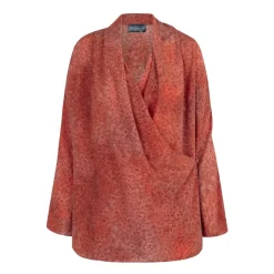 Ingrid, blusa en seda granada print-