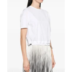 Jersey Blanco con Cuello de Cordón
