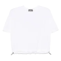 Jersey Blanco con Cuello de Cordón