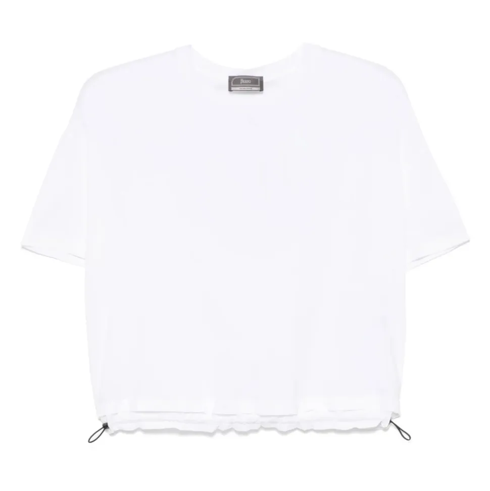 Jersey Blanco con Cuello de Cordón