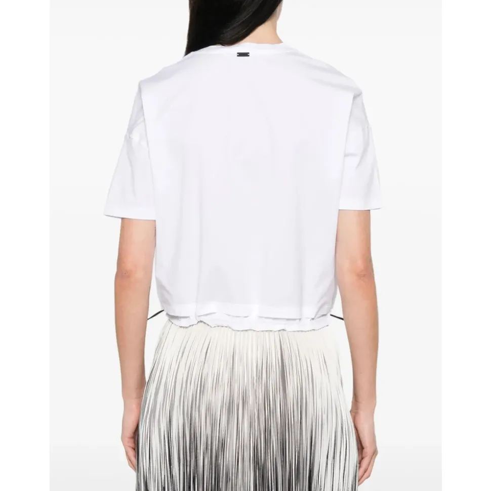 Jersey Blanco con Cuello de Cordón
