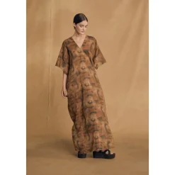 Kaftan, vestido de ramio taiyo print