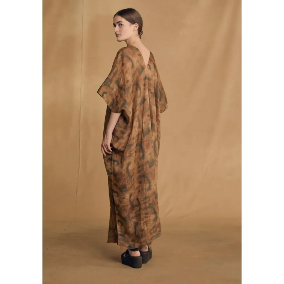 Kaftan, vestido de ramio taiyo print