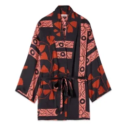 Kimono de satén viscosa