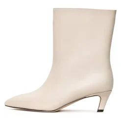 Kitten Heel Ankle Boots Dolly - White