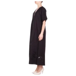 Maxi Vestido con Detalles de Ojal