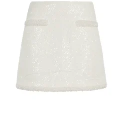 Minifalda Boucle con Perlas