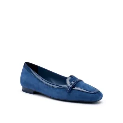 Mocasines de Ante con Ribete de Charol