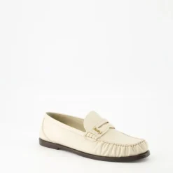 Mocasines de Cuero Beige Primavera-Verano 2025