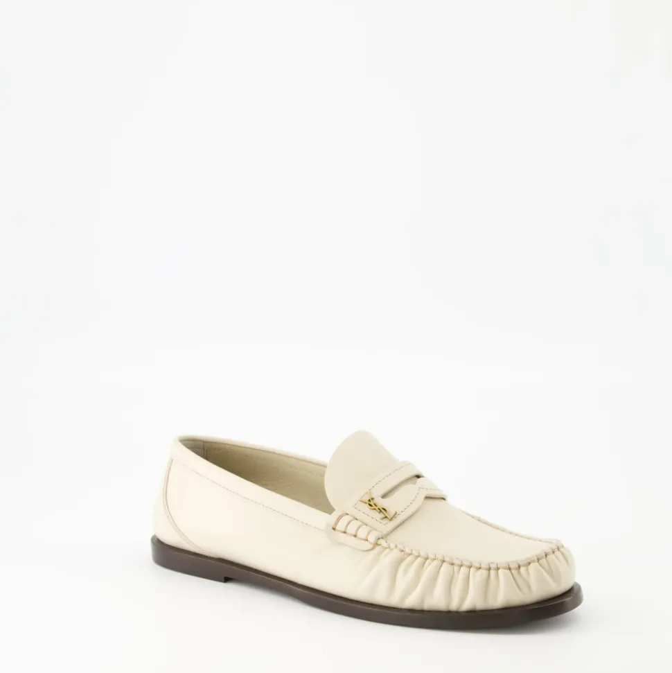 Mocasines de Cuero Beige Primavera-Verano 2025