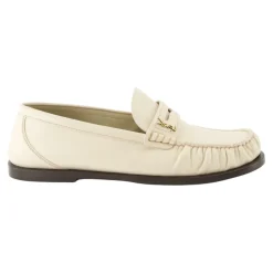 Mocasines de Cuero Beige Primavera-Verano 2025