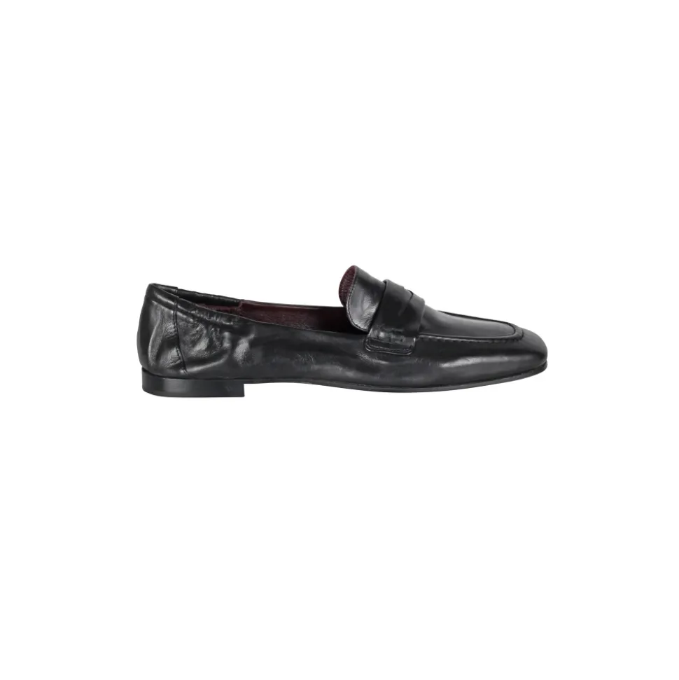 Mocasines de Cuero con Puntera Cuadrada