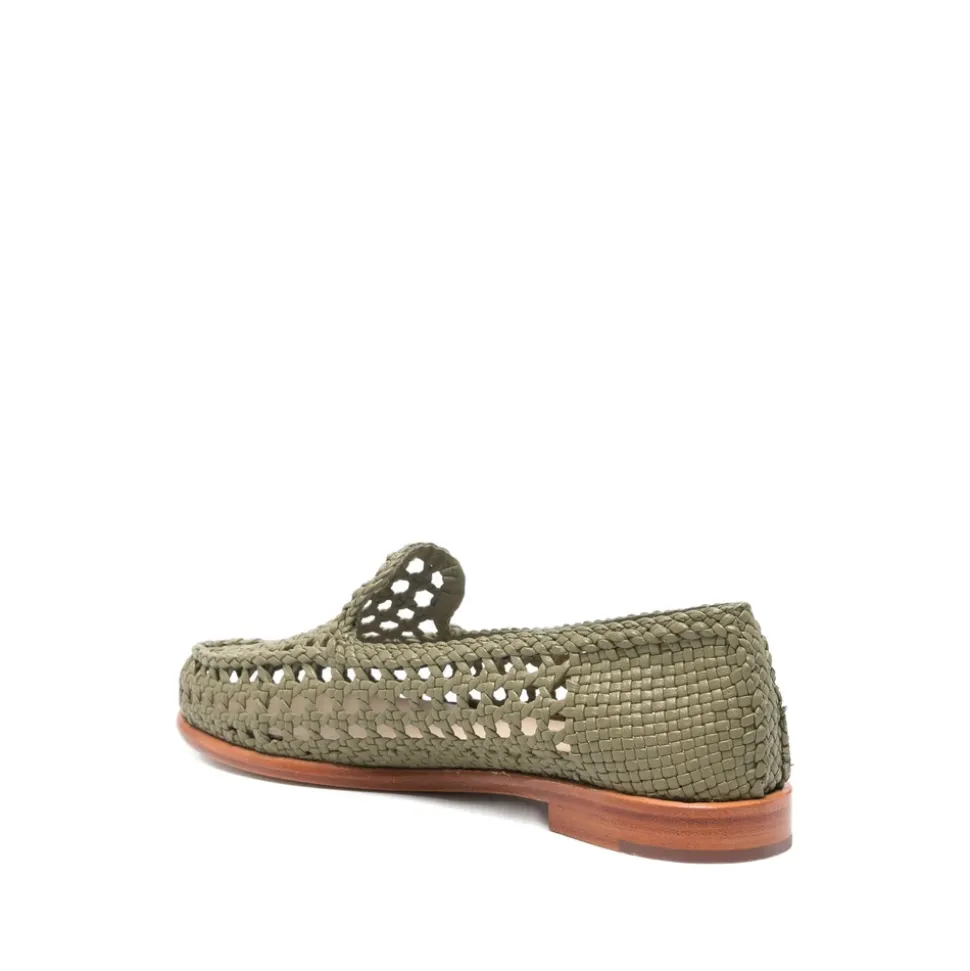 Mocasines de Cuero Tejido