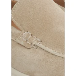 Mocasines de Terciopelo Natural Beige Arena para Mujer ER00113365