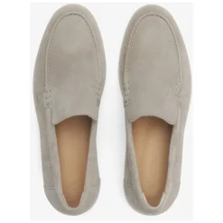 Mocasines de Velour Natural Gris Claro