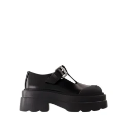 Mocasines Mary Jane Plataforma Negros