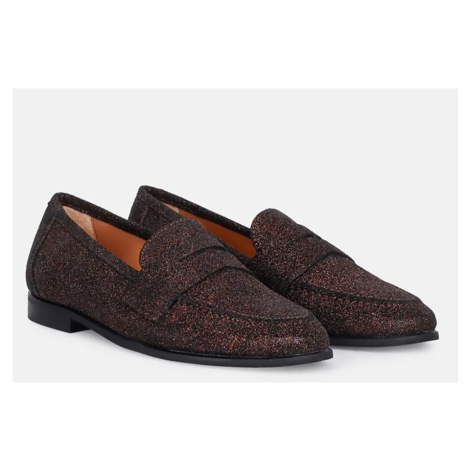 Mocasín de ante marrón oscuro
