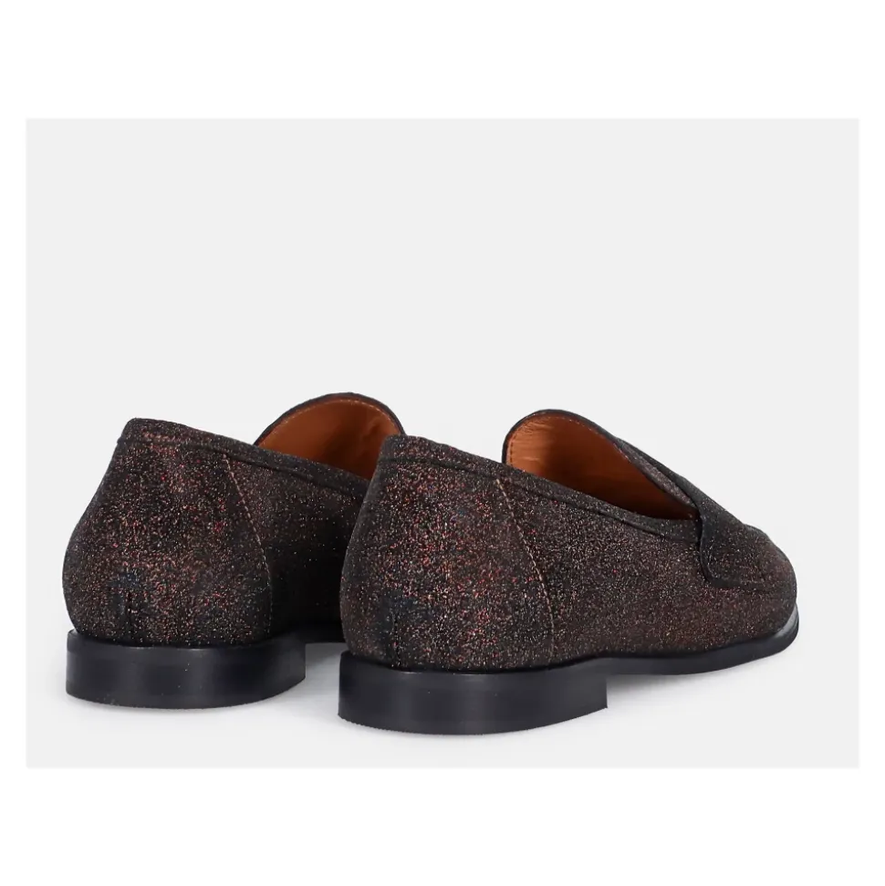 Mocasín de ante marrón oscuro