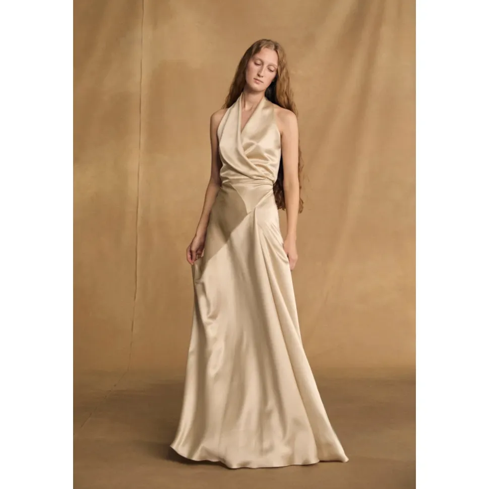 Nailah, vestido champagne-
