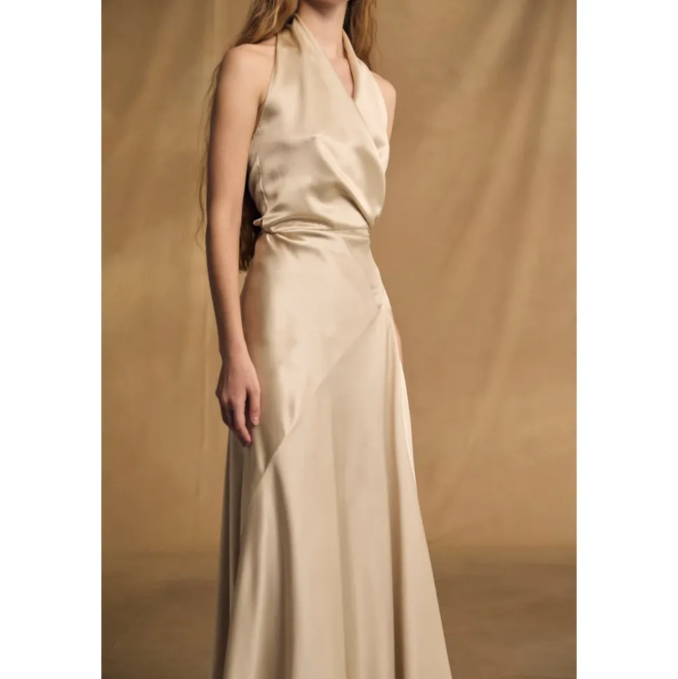 Nailah, vestido champagne-