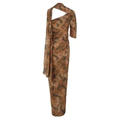 Naila, vestido de seda taiyo print-