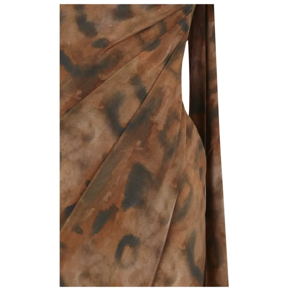Naila, vestido de seda taiyo print-
