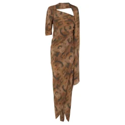 Naila, vestido de seda taiyo print-
