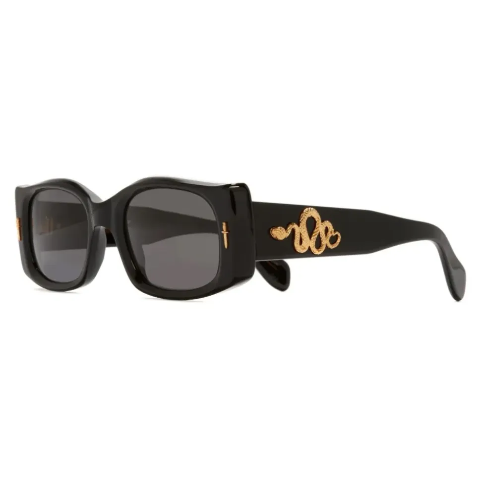 Negro Gafas de Sol Rectangulares