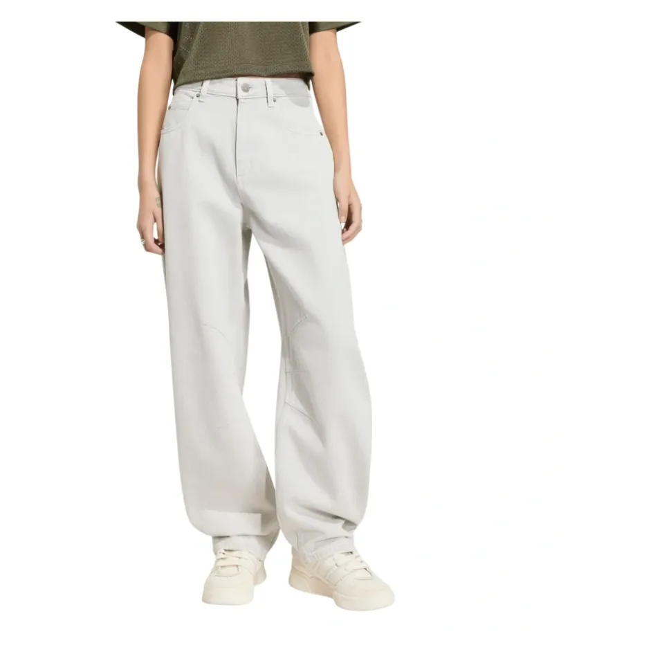Pantalón de Denim de Pierna de Barril de Tiro Alto