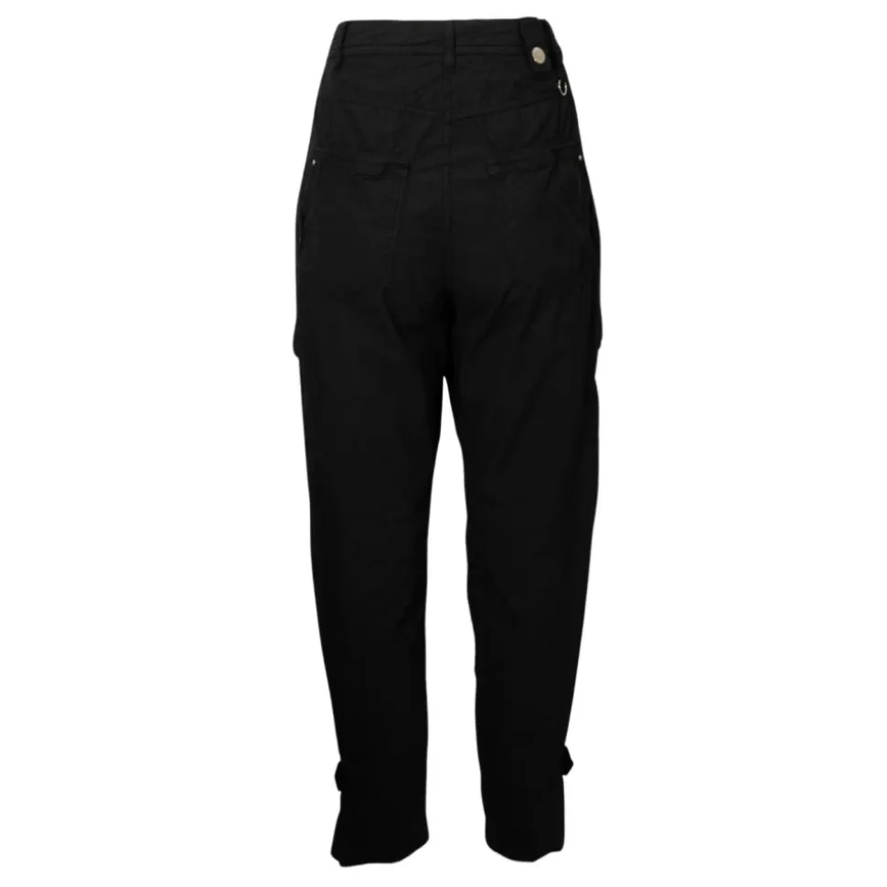 Pantalón de Popelín de Algodón Negro