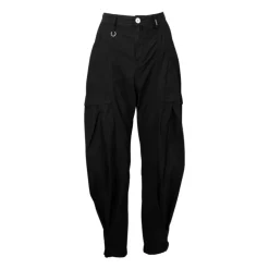 Pantalón de Popelín de Algodón Negro