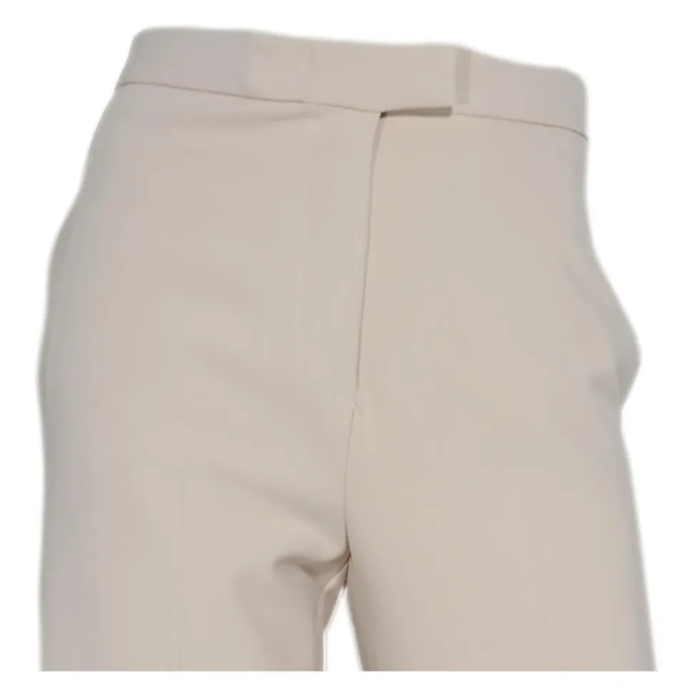 Pantalón Palazzo Crepe Stretch Marfil