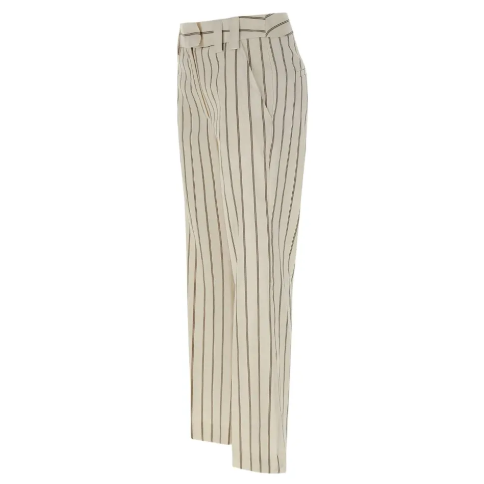 Pantalones Acampanados a Rayas Diplomáticas