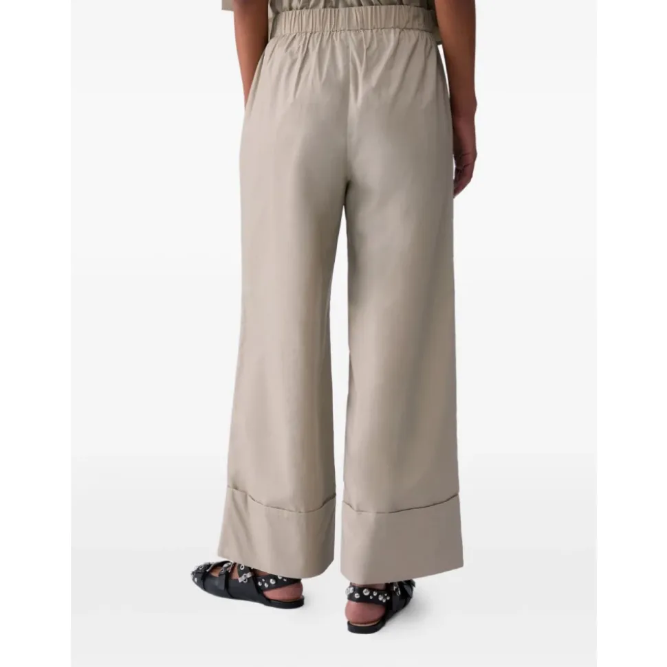 Pantalones Acampanados de Popelina