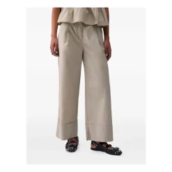 Pantalones Acampanados de Popelina