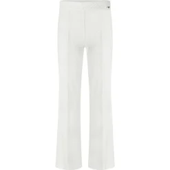 Pantalones Blancos Estampados con Cintura Elástica