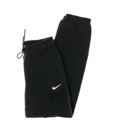 Pantalones de chándal de forro polar con bolsillos cargo negros