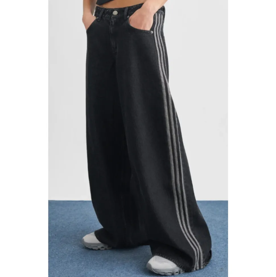 Pantalones de Chándal Denim con 3 Rayas