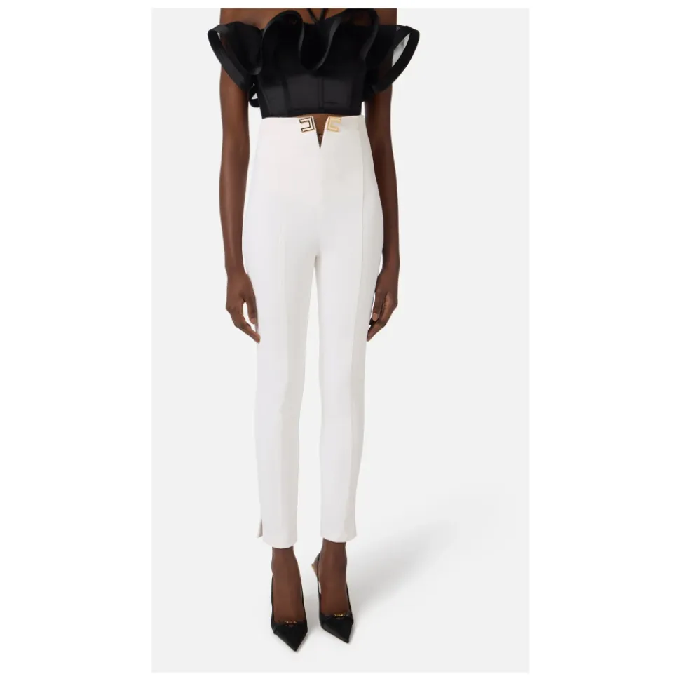 Pantalones de Crepé Elástico Doble