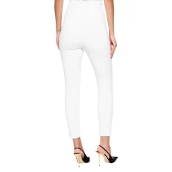 Pantalones de crepé elástico doble con tirantes elásticos